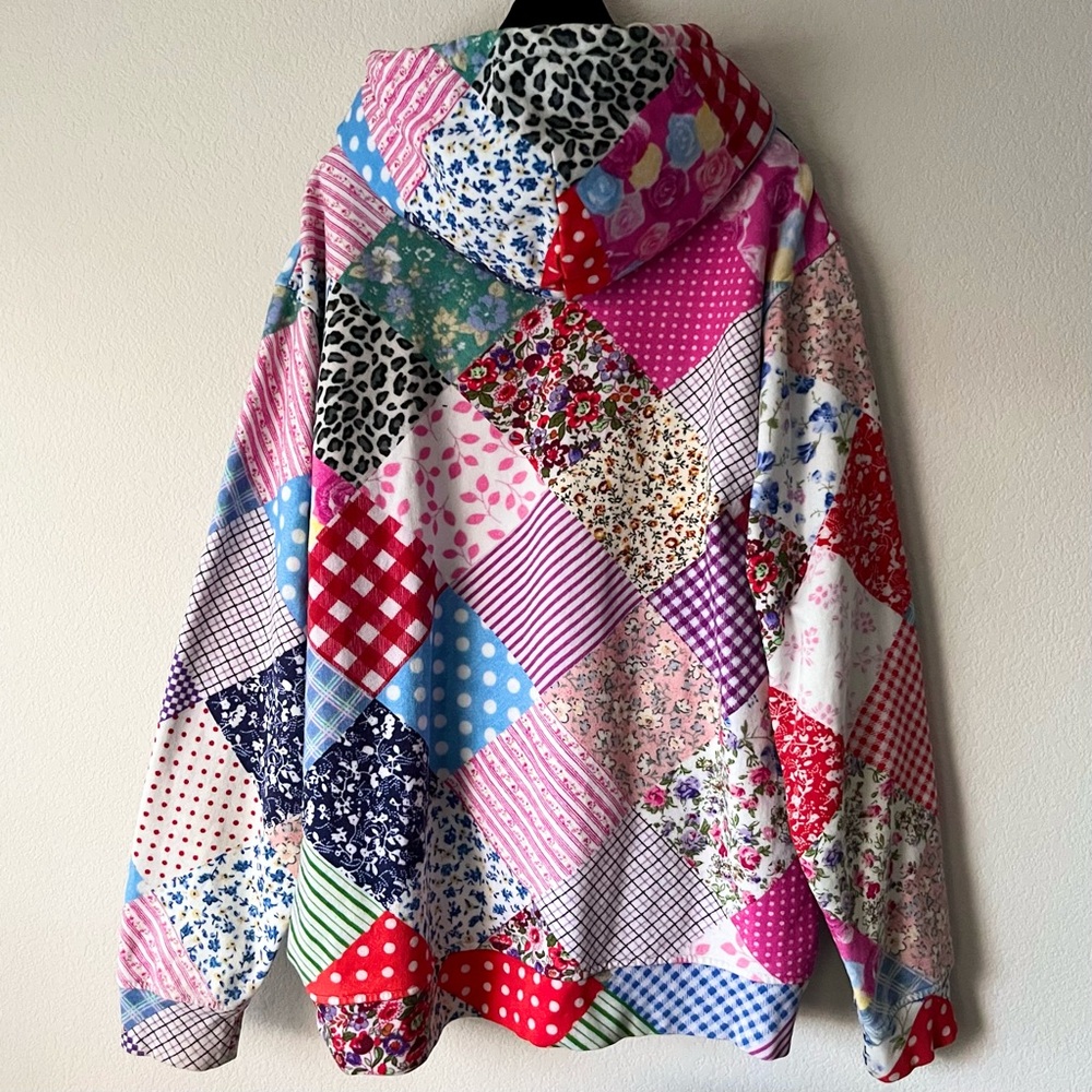 Teddy fresh patchwork 100% cotton hoodie - Picture 2 of 16